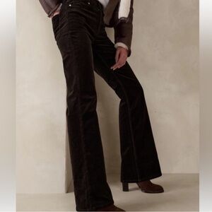 Banana Republic Women's Dark Grey Flare Pants